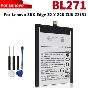 100% Оригинальный Аккумулятор BL271 Для Lenovo Z2 X/ZUK Edge Z2151 3050 мАч Качественные Сменные Батареи + Бесплатные Инструменты