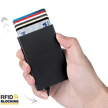 Автоматический ящик для кредитных карт Eject ID, ультратонкий алюминиевый бумажник, карман, держатель банковской кредитной карты, держатель RFID-карты