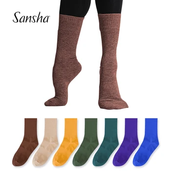 Sansha Дышащие спортивные носки для фитнеса, Хлопковые мягкие носки для занятий йогой в тренажерном зале, балетные носки для танцев 63BC2273C