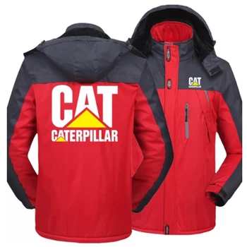 Новая зимняя модная мужская Флисовая Водонепроницаемая куртка с логотипом CAT Excavator, утепленные толстовки, теплая верхняя одежда высокого качества на молнии