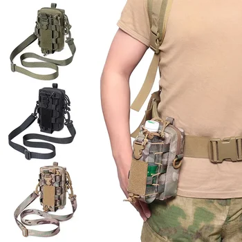 Мужская походная бутылка для воды, сумка для мобильного телефона, сумка Molle, тактическая военная поясная сумка, сумка-мессенджер, поясная сумка с мягкой спинкой