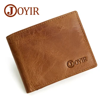 JOYIR RFID-кошелек из натуральной кожи, мужские кошельки, винтажный короткий держатель для кредитных карт, твердый кошелек Carteira Masculina для мужчин 2054 г.