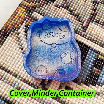 Чехол с алмазной росписью Minder Мультяшный мишка синебелого цвета с магнитной крышкой Minder Контейнер для сверл для мусора