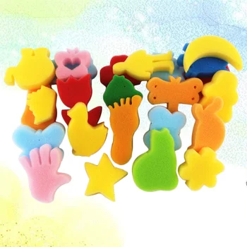Toyvian Sponge painting shapes 24шт для малышей ассорти узоров раннего обучения губка для детей доставка