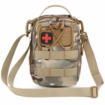 Тактическая сумка через плечо Molle Медицинская сумка Поясная сумка Утилита EDC Инструмент Армейская Военная сумка для Страйкбола на открытом воздухе