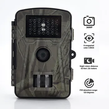 Камера HC806A 36MP 4K для охоты на диких животных на открытом воздухе, инфракрасные камеры ночного видения, камеры дикой природы, фотоловушка с активацией движения