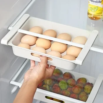 Холодильник Ящик для хранения яиц И фруктов Подвесной Кухонный Органайзер Тип ящика Для хранения продуктов Кухонные Принадлежности для приготовления хрустящей корочки Полка-Органайзер для холодильника