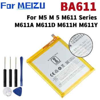 Новый Оригинальный Аккумулятор BA611 3070 мАч Для Meizu M5 M5 Серии M611 M611A M611D M611H M611Y Аккумуляторы Для Мобильных Телефонов Bateria