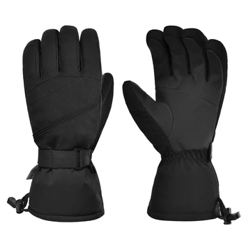 1621 Водонепроницаемые лыжные перчатки с сенсорным экраном, теплые лыжные перчатки для осени и зимы, черные перчатки для катания на сноуборде