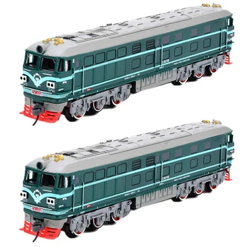 2X Детская симуляция 1:87 Игрушечная модель локомотива внутреннего сгорания из сплава, акустооптический поезд, игрушки для детей в подарок (C)