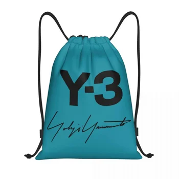 Изготовленная на заказ сумка Yohji Yamamoto на шнурке для тренировок, Рюкзаки для Йоги, Женские Мужские Спортивные сумки для спортзала