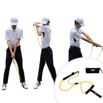 Тренажер для качания гольфа, Тянущий веревку, Вращающуюся на 360 градусов, резинку для качания гольфа, шнур для качания гольфа, улучшающий скорость качания/ Отставание / ритм