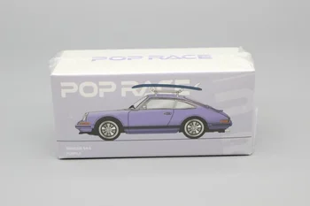 PopRace 1/64 фиолетовый спортивный автомобиль RV 911 964 Версия для багажника Singer модель легкосплавного автомобиля