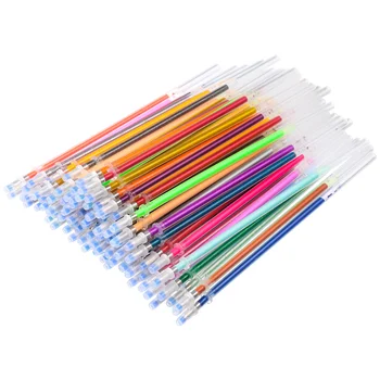 Красочные гелевые ручки для заправки ручек, канцелярские принадлежности для студентов, канцелярские принадлежности для рисования (разноцветные)