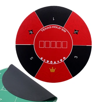 Развлекательный круглый резиновый коврик для Техасского покера Профессиональный коврик для казино Портативные Настольные игры Маджонг Аксессуары для скатертей