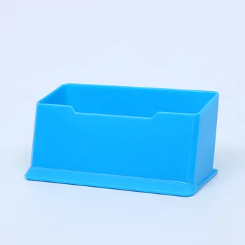 Пластиковая коробка для визитных карточек Изготовленный на заказ рекламный держатель для визитных карточек Пластиковая прозрачная многоцветная коробка для карточек