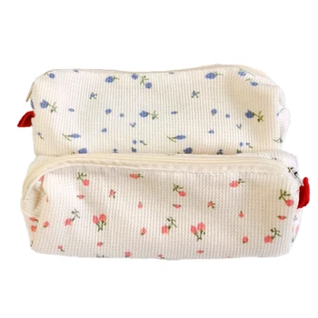 2 упаковки Ins Самодельная простая маленькая сумка для ручек с милым девчачьим сердечком, мини-сумка для хранения канцелярских принадлежностей
