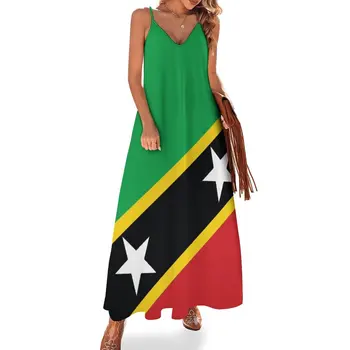 Платье без рукавов с Национальным Флагом Сент-Китса и Невиса, платья на день рождения для женщин, женская одежда