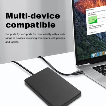 Корпус SSD SATA Внешний корпус SSD Корпус твердотельного накопителя без инструментов Корпус жесткого диска со скоростью 10 Гбит/с для 2,5-дюймового SSD-накопителя