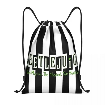 Beetlejuice, Музыкальная сумка на шнурке, мужская Женская портативная спортивная сумка для спортзала, тренировочные рюкзаки из фильма ужасов Тима Бертона