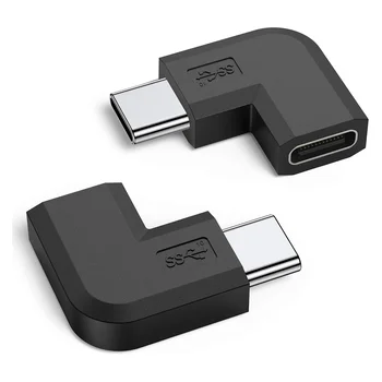 2ШТ Прямоугольный адаптер USB C, удлинитель USB Type C между мужчинами и женщинами для ПК, ноутбука, планшета, Oculus Quest Link