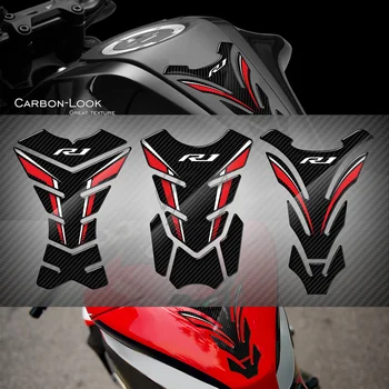 Аксессуары Для мотоциклов 3D Накладка На Бак Защитная Наклейка Для Yamaha YZF R1 1999 2003 2004 2008 2009 2011 2020 2022 2023