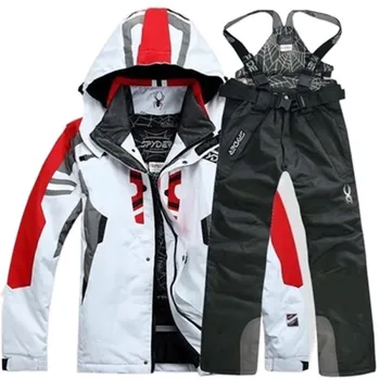 Лыжный костюм Мужская куртка для сноуборда + Лыжные брюки Зимний Открытый Термальный Водонепроницаемый Ветрозащитный костюм для сноуборда