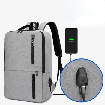 Водонепроницаемый деловой рюкзак, мужские школьные рюкзаки с USB-интерфейсом, 15,6-дюймовый рюкзак для ноутбука, рюкзаки большой емкости, походные сумки на открытом воздухе