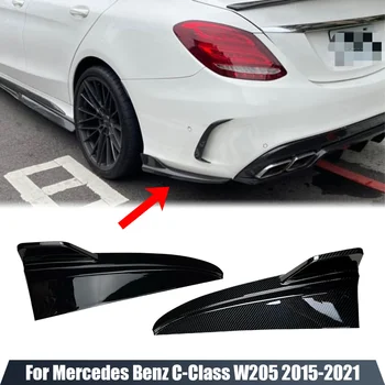 Диффузор заднего Бампера, Боковые Разветвители для Mercedes Benz C-Class W205 C180 C200 C250 C260 C300 C43 C63 S AMG Аксессуары 2015-2021