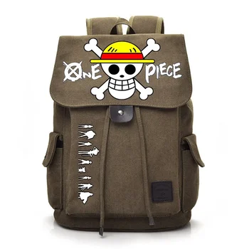 Школьная сумка One Piece / Цельная школьная сумка в стиле ретро, холщовая школьная сумка, студенческая сумка, модный рюкзак для учащихся младших классов средней школы, Кампус