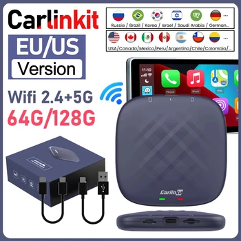 CarlinKit CarPlay Ai Box 8 + 128 Г/ 4 + 64 Г Android13 QCM6125 8 core 2,4 + 5 Г Беспроводной Android Auto & CarPlay Для OEM Проводной CarPlay