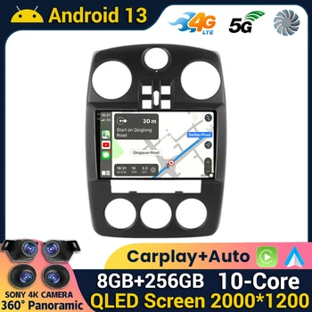 Android 13 Carplay Auto WIFI + 4G Для Chrysler PT Cruiser 2000-2010 Автомобильный Мультимедийный Плеер Радио Стерео GPS Головное Устройство 360 Камера BT