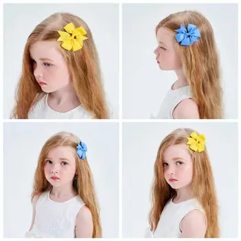 1 шт. банты для волос для девочек, банты из ленты в крупный рубчик, металлические заколки для волос, аксессуары для волос для маленьких девочек