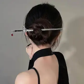 Новая металлическая шпилька с мечом в стиле панк, китайские простые палочки для волос против выпадения, для женщин, инструменты для создания причесок, украшения, подарки