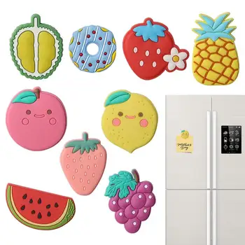 9шт Фруктовый магнит на холодильник Магнитная наклейка на холодильник 3D Милые магниты для доски объявлений Напоминание Украшение дома Кухня