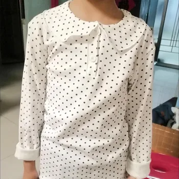 Блузка для девочек, Весенне-осенняя Детская Рубашка Для Малышей, Блузки С длинными рукавами, Детская Одежда, Топы для девочек, 80 ~ 130