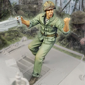 Фигурка солдата из смолы 1/35, морская пехота Тихоокеанского флота США, военная тематика, комплект в разобранном виде и неокрашенный