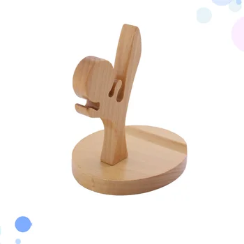 1 шт. креативный деревянный кронштейн для мобильного телефона с рисунком ребенка Кунг-фу, подставка для телефона, держатель
