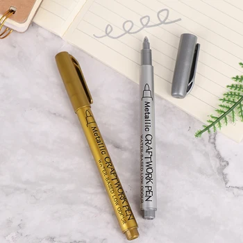 Точечная ручка, маркер, акриловая краска, металлический перманентный маркер, золото, серебро, эпоксидная смола, ручка для рисования, позолота