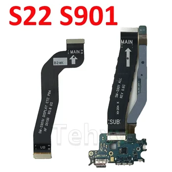 Оригинал для Samsung Galaxy S22 5G SM-S901 S9010 S901B S901N USB Док-станция Для зарядки Порт Основная Сигнальная плата Материнская плата ЖК-Кабель