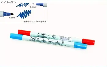 Маркеры ZIG Kuretake Акварельная кисть MS-6600 Twin Tip WRITER на водной основе, Япония