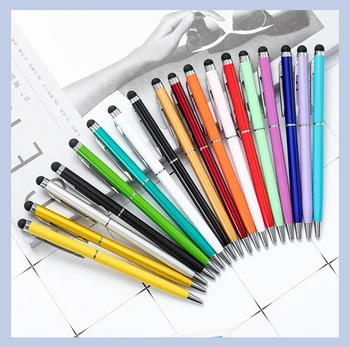 Шариковая ручка с сенсорным экраном 2 В 1, металлическая ручка, офисная школьная ручка для письма, Многофункциональная цветная подарочная ручка, деловая ручка для подписи 1.0