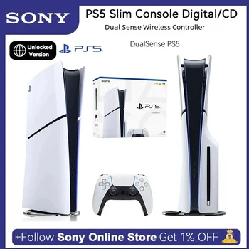 Sony PlayStation 5 PS5 Slim Консоль Origianl PS5 Digital Edition Игровая консоль для компьютерных игр Сверхскоростная PlayStation5 Slim