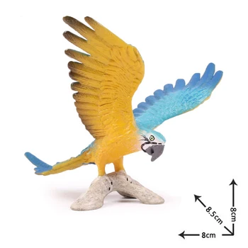 Имитированная Мини-Модель Птицы Алый Ара Игрушка Попугай Игрушка