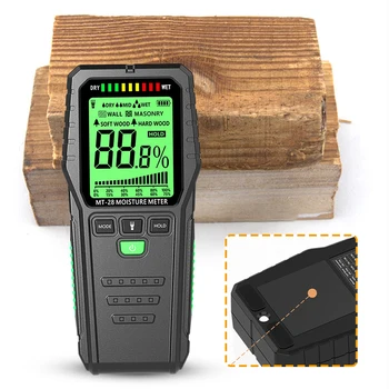 Индуктивный измеритель влажности древесины, неинвазивный измеритель влажности, Цифровой настенный датчик влажности, ЖК-дисплей для деревянного бетонного здания