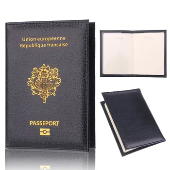 Обложка для паспорта из искусственной кожи, отделение для кредитных карт Porte-Passeport Housse Для мужчин и женщин, Органайзер для французского паспорта, аксессуар для путешествий