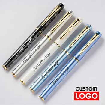 Рекламная нейтральная ручка, подарок с логотипом на заказ, Многоцветная деловая ручка с имитацией металла, Школьные канцелярские принадлежности Оптом -D00006