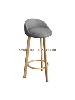 Простой бытовой стульчик для кормления со спинкой, скандинавский железный барный стул, современный барный стул, сетчатый красный барный стул, высокий табурет для кафе