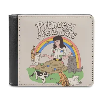 Принцесса Диких Кошек, модный кошелек для кредитных карт, кожаные кошельки, персонализированные кошельки для мужчин и женщин, Кошки, Котенок