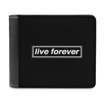 Live Forever, Оригинальная и лучшая дань уважения группе-сделано в моде 90-х, кошелек для кредитных карт, кожаные кошельки, персонализированные кошельки